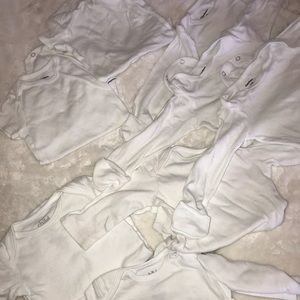 8 all white onesies